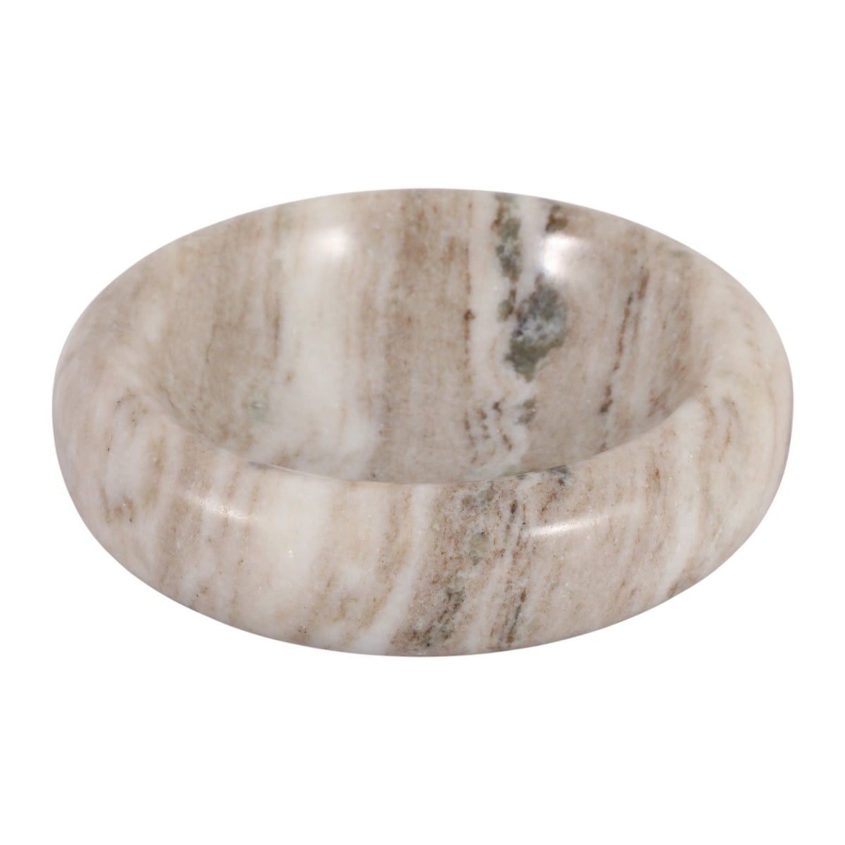 8" CHUNKY CURVED MARBLE BOWL, BEIGE Bowl| Sagebrook Home