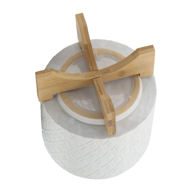 8" DIAMOND PLANTER W/ STAND, WHITE - Al Rugaib Furniture