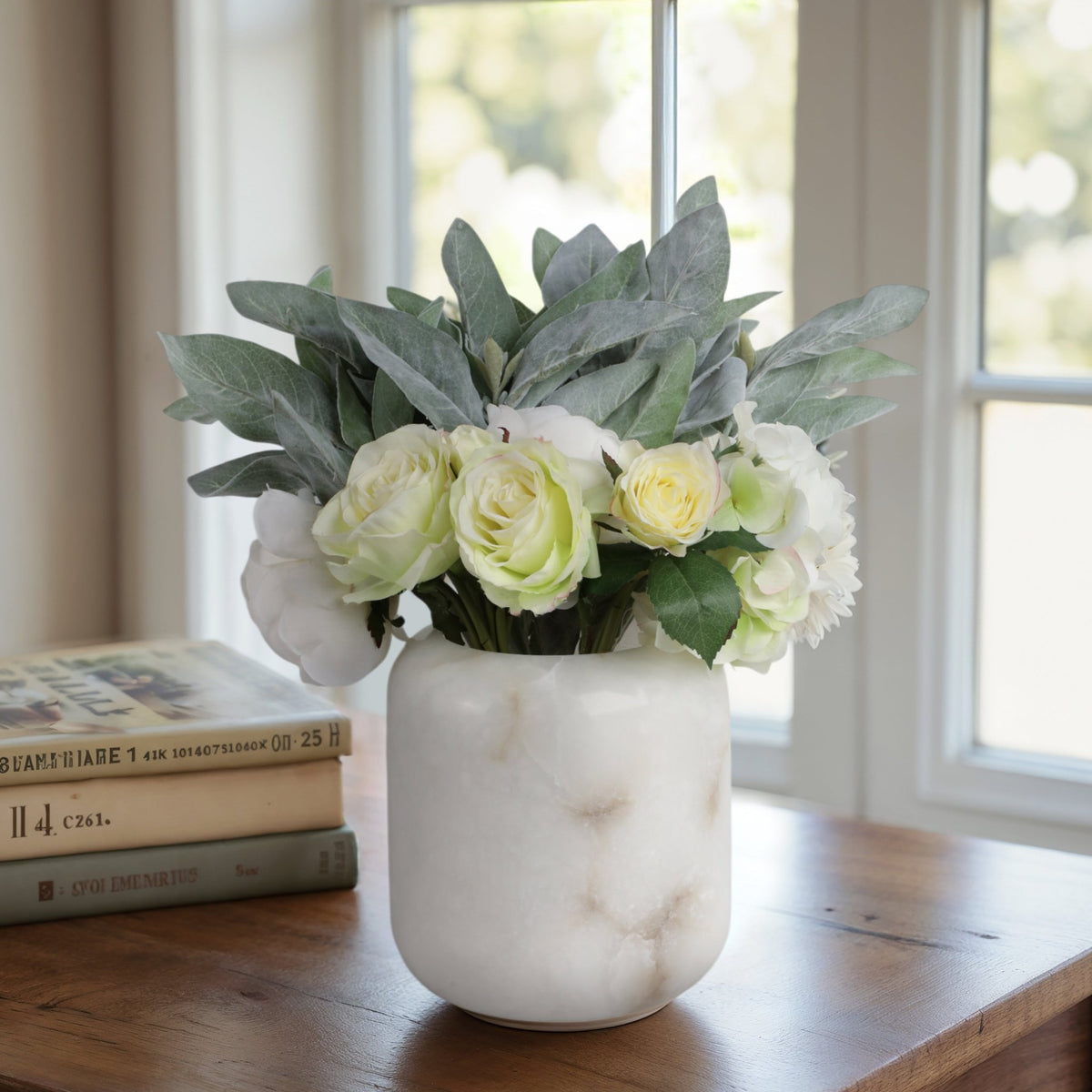 8" Dolce Alabaster Vase Vases and Jars| Sagebrook Home