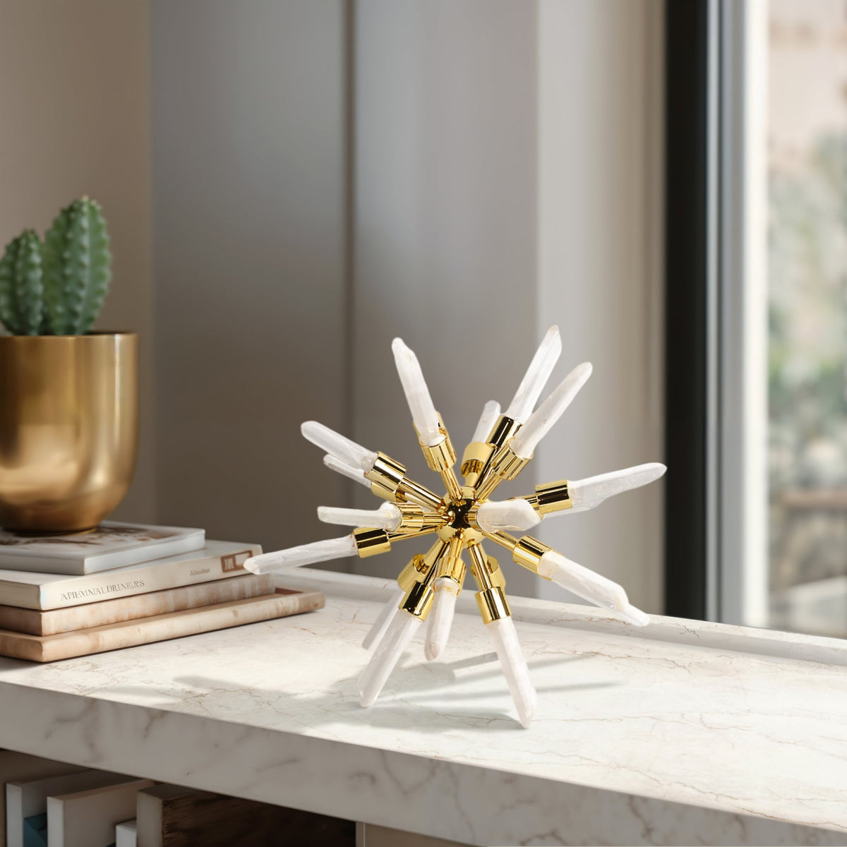 8" Fiona Small Crystal Starburst Statuary Kd Table Decors| Sagebrook Home