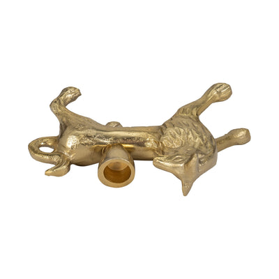 8" Fox Taper Candle Holder, Gold - Al Rugaib Furniture