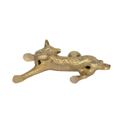 8" Fox Taper Candle Holder, Gold - Al Rugaib Furniture