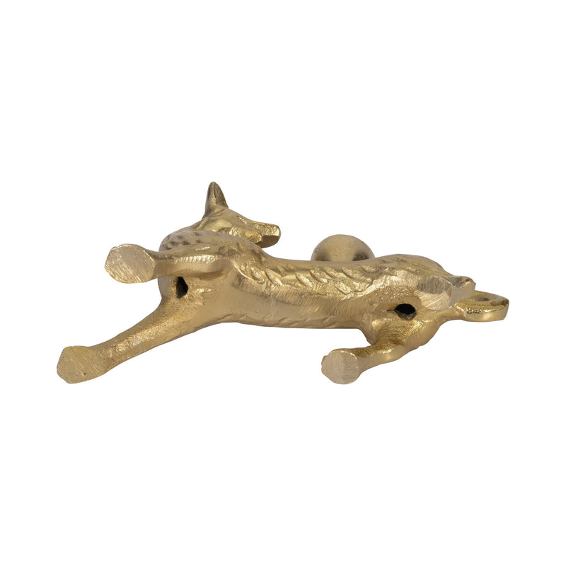8" Fox Taper Candle Holder, Gold - Al Rugaib Furniture