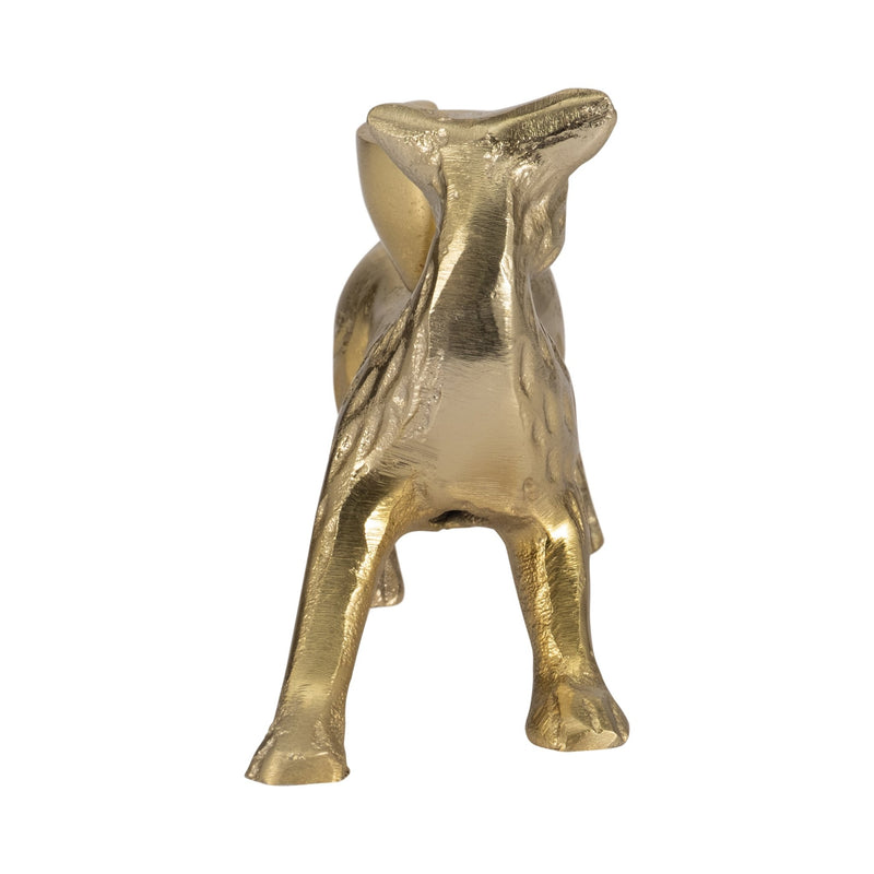 8" Fox Taper Candle Holder, Gold - Al Rugaib Furniture
