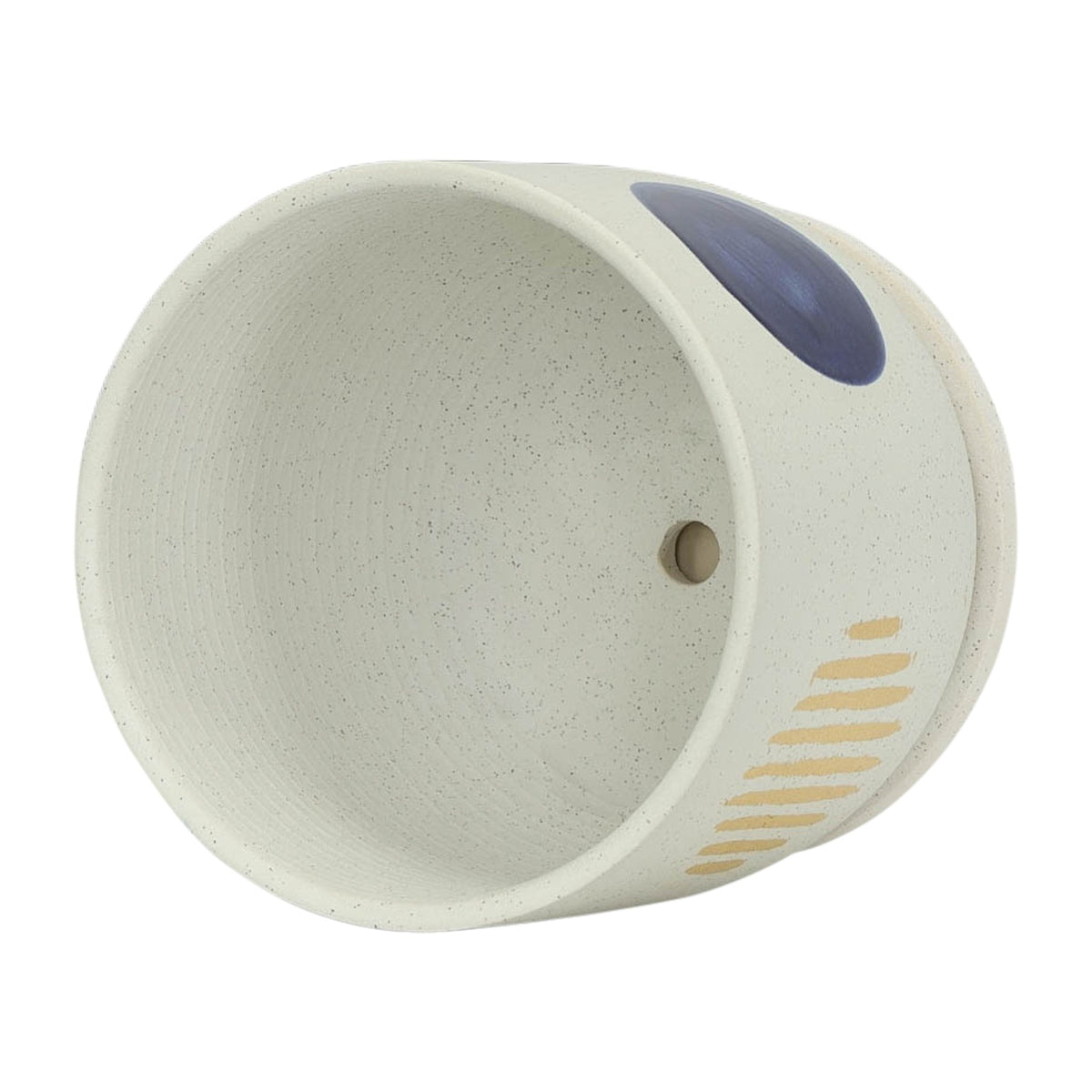 8" Funky Planter W/ Saucer, White Outdoor Planters| Sagebrook Home
