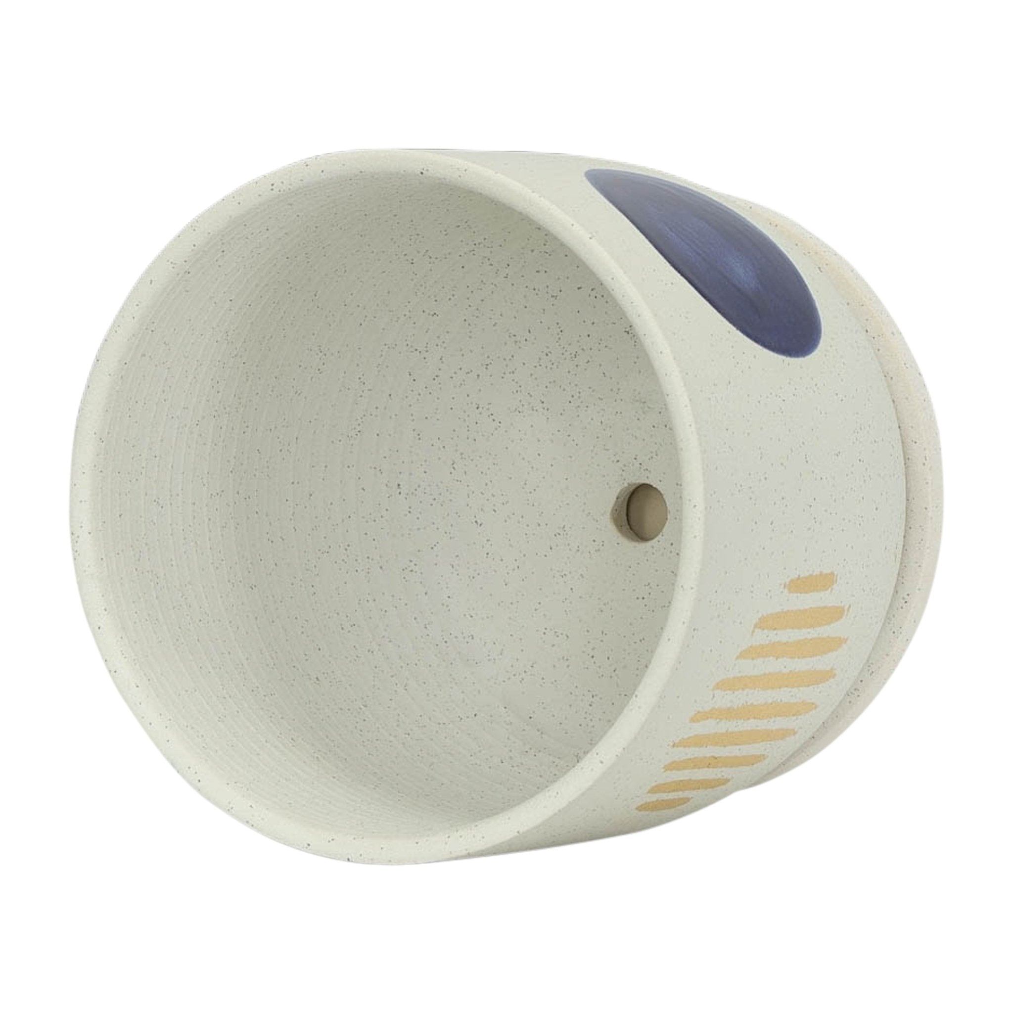 8" Funky Planter W/ Saucer, White Outdoor Planters| Sagebrook Home