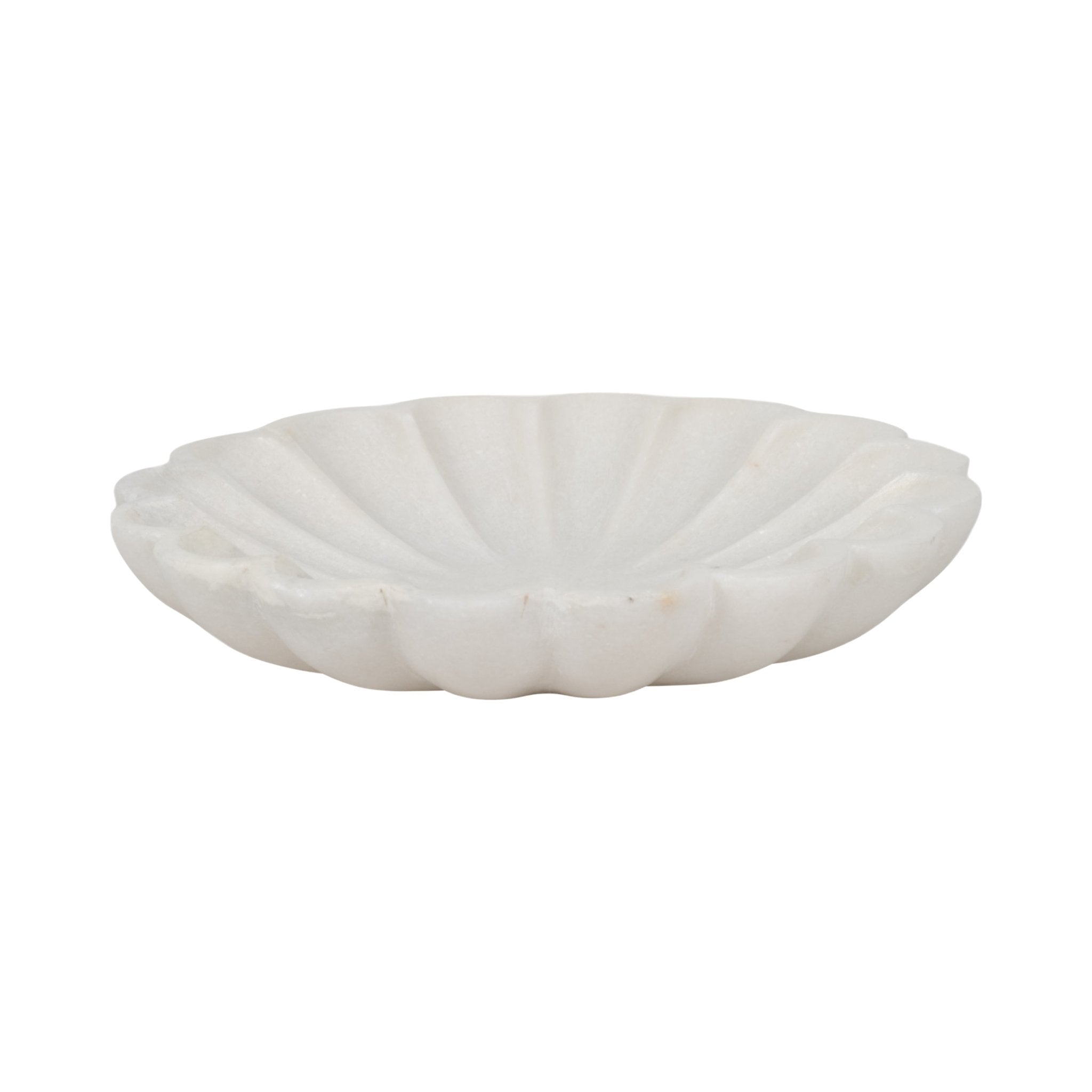 8" Hadara Marble Flower Tray, Tan Table Decors| Sagebrook Home