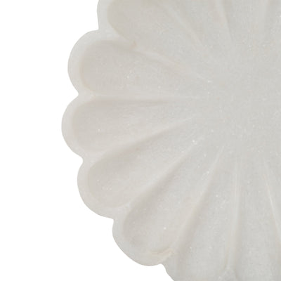 8" Hadara Marble Flower Tray, Tan - Al Rugaib Furniture