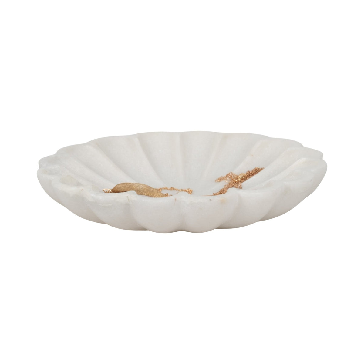 8" Hadara Marble Flower Tray, Tan Table Decors| Sagebrook Home