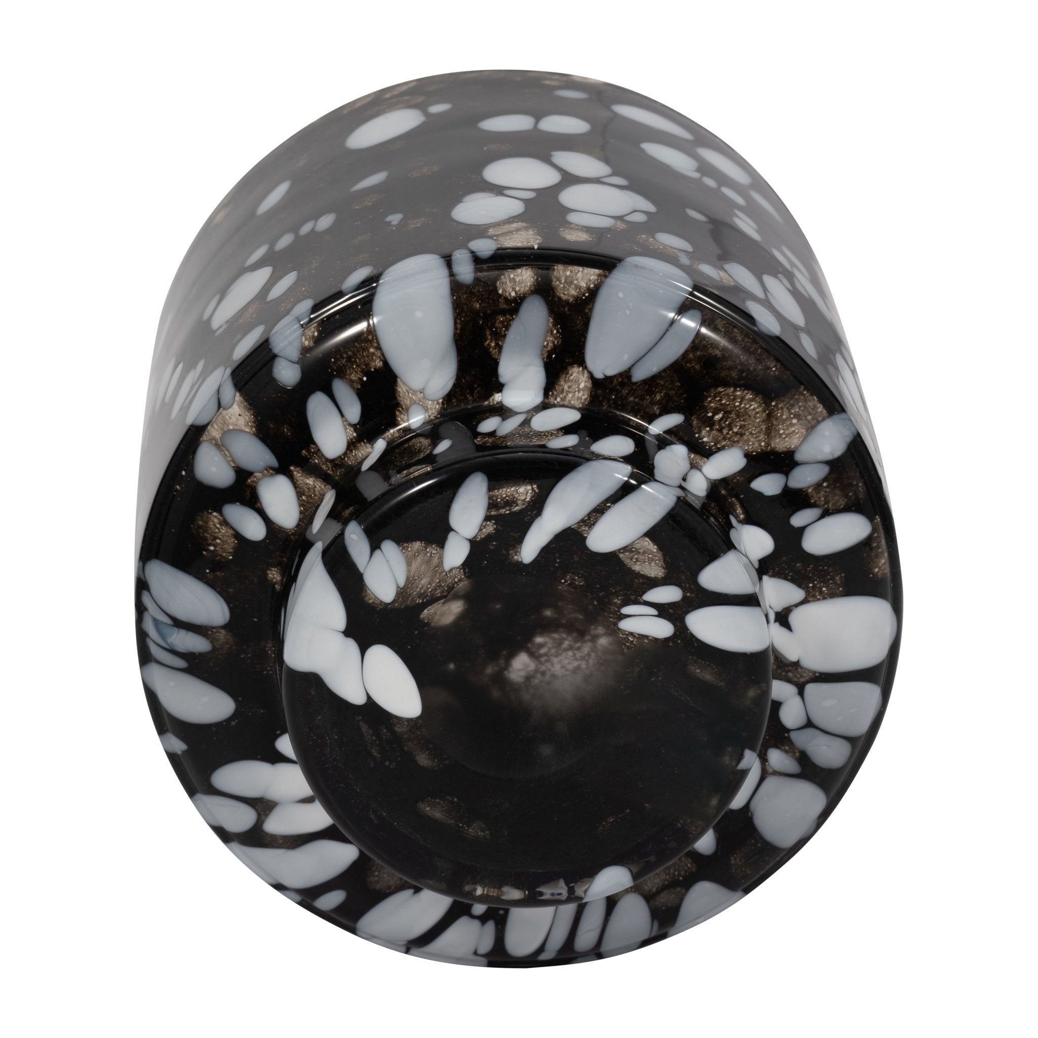 8" Hennie Small Black & White Glass Vase Vases and Jars| Sagebrook Home