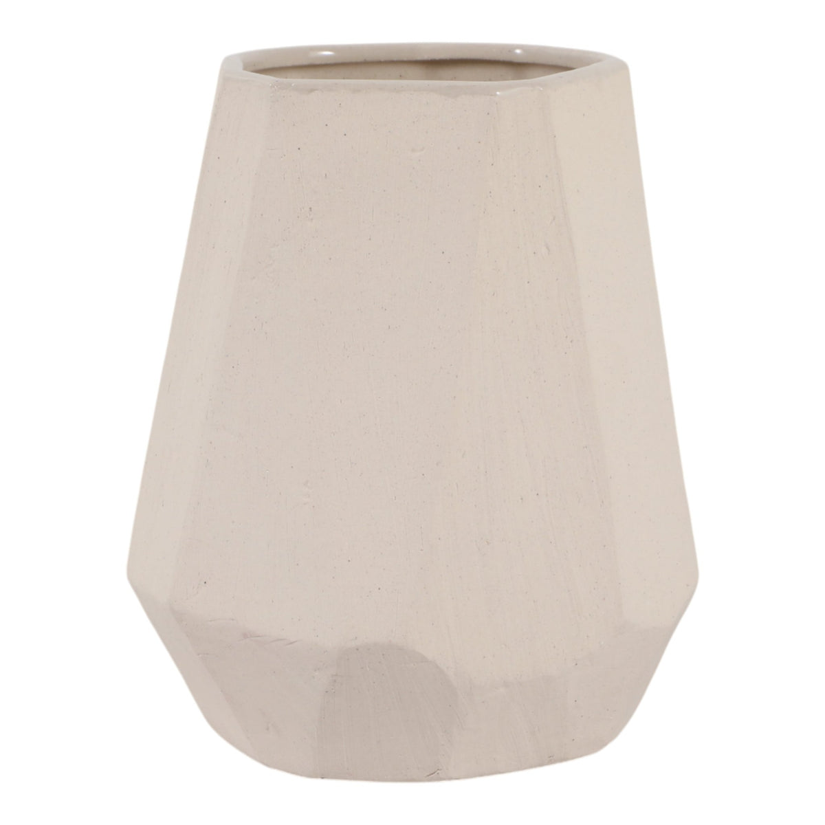 8" HOLDRON SMALL ANGULAR VASE, WHITE Vases and Jars| Sagebrook Home