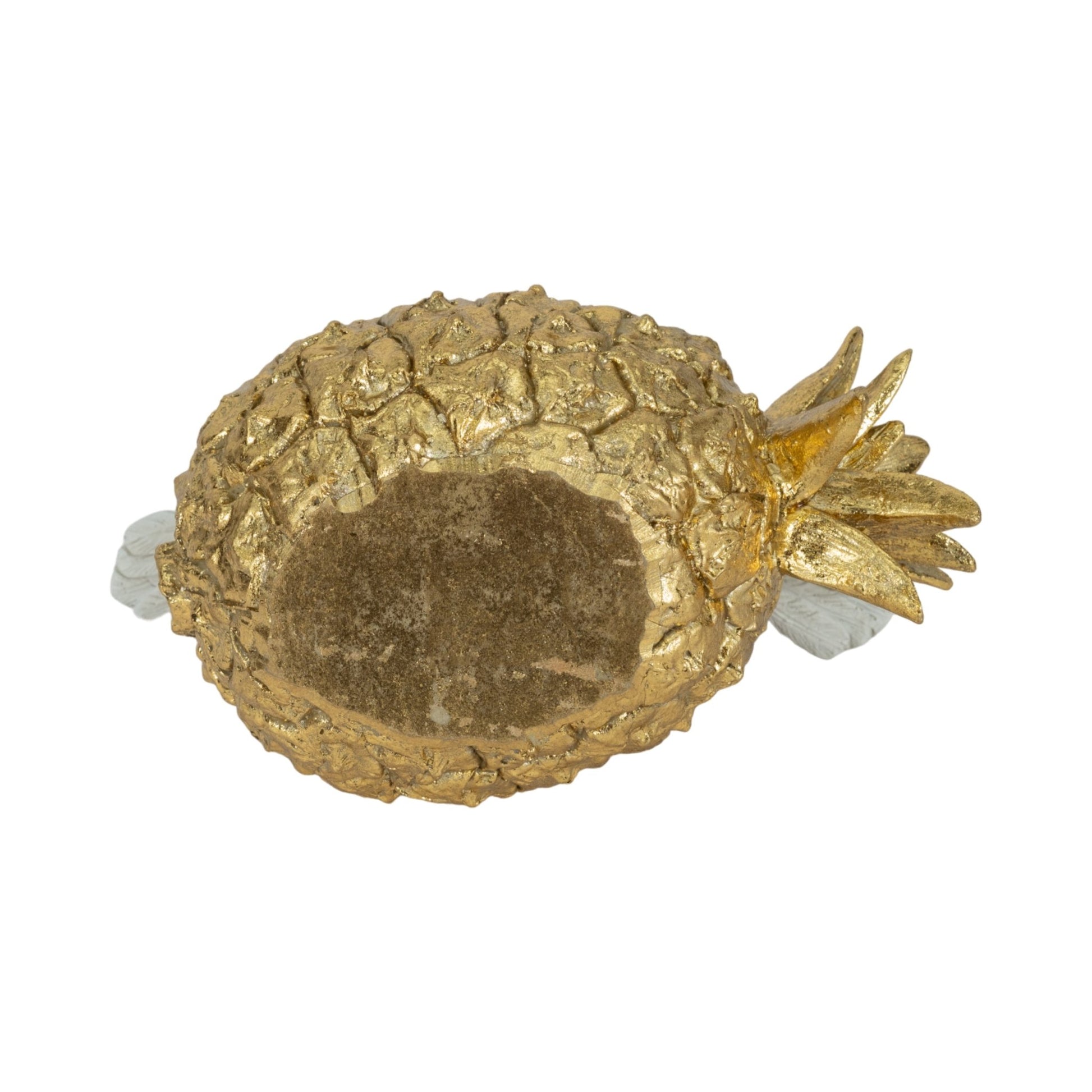 8" Kissing Birds On Pineapple, White/gold Table Decors| Sagebrook Home