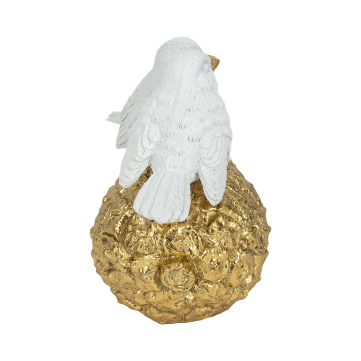 8" Kissing Birds On Pineapple, White/gold Table Decors| Sagebrook Home