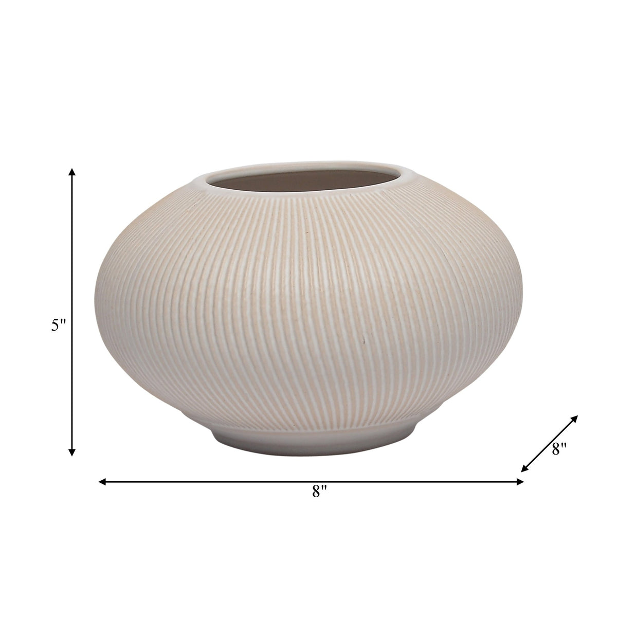 8" KITAMI MEDIUM VASE, IVORY Vases and Jars| Sagebrook Home
