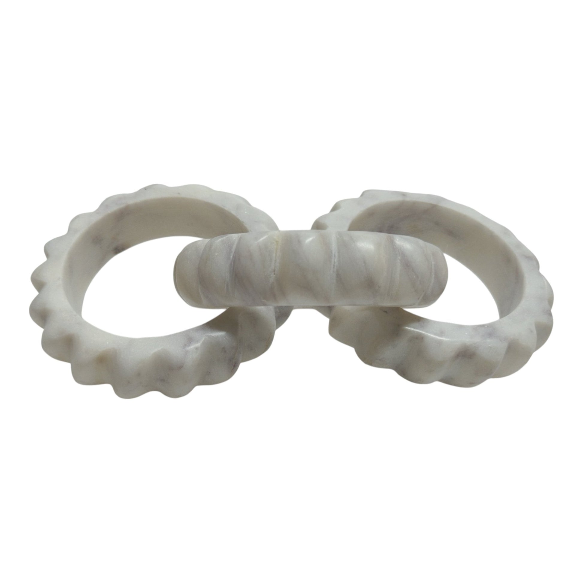 8" Lonna Carved Marble Chain Object Table Decors| Sagebrook Home