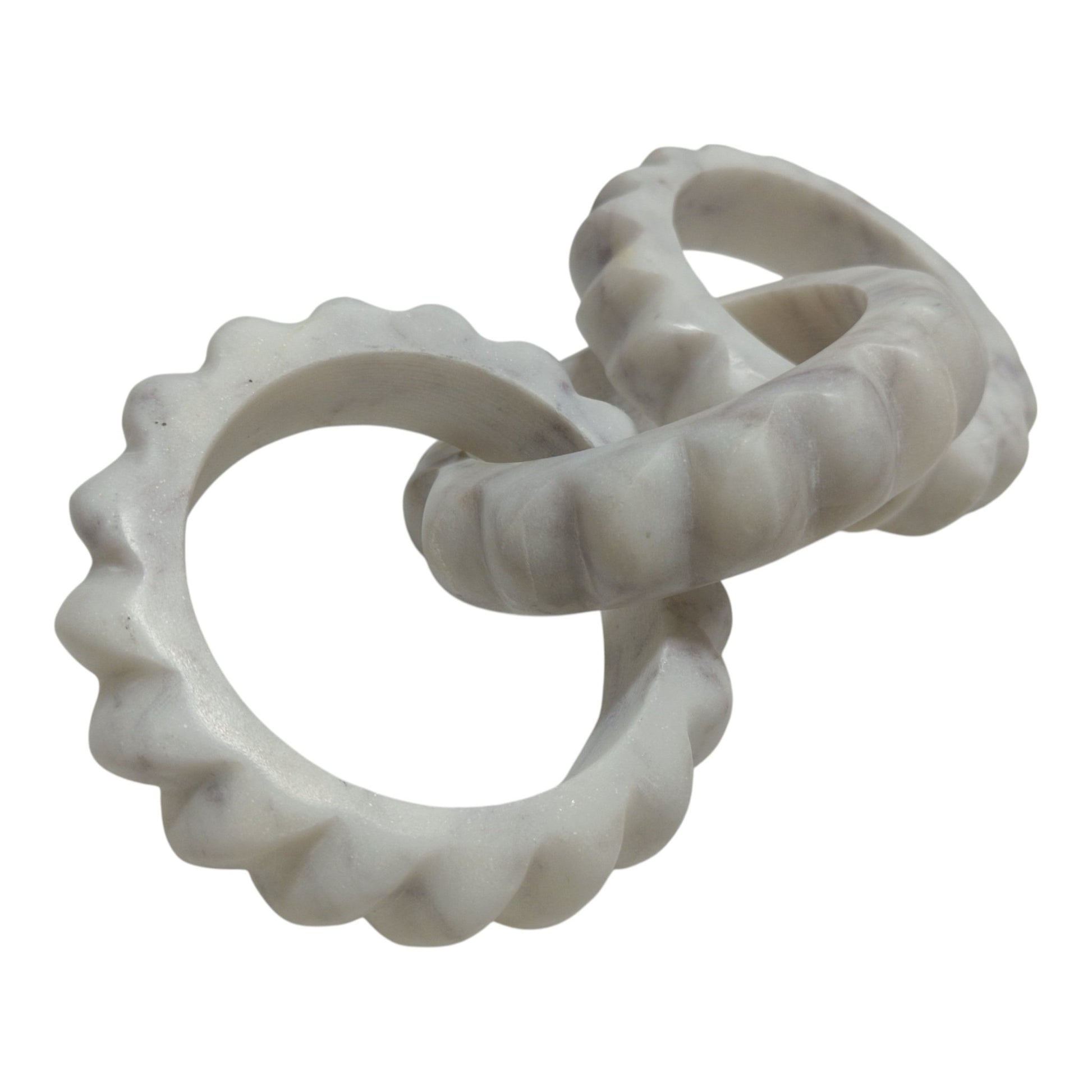 8" Lonna Carved Marble Chain Object Table Decors| Sagebrook Home