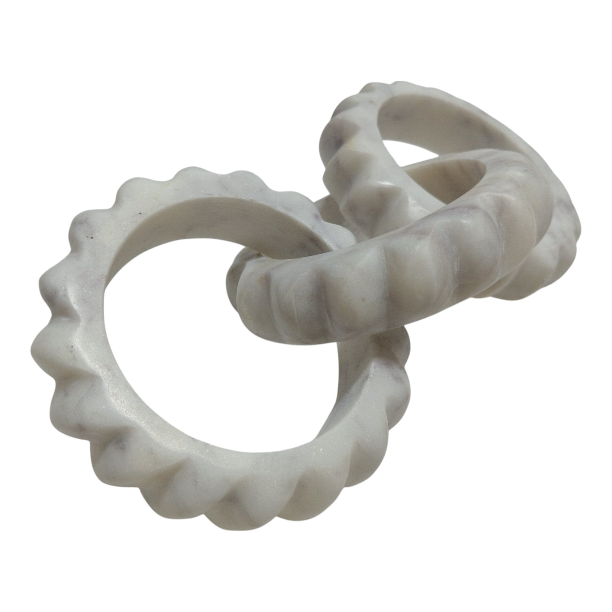 8" Lonna Carved Marble Chain Object Table Decors| Sagebrook Home