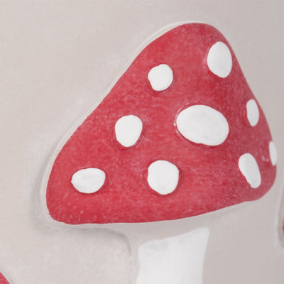 8" Magic Mushroom Applique Planter, Red/white - Al Rugaib Furniture