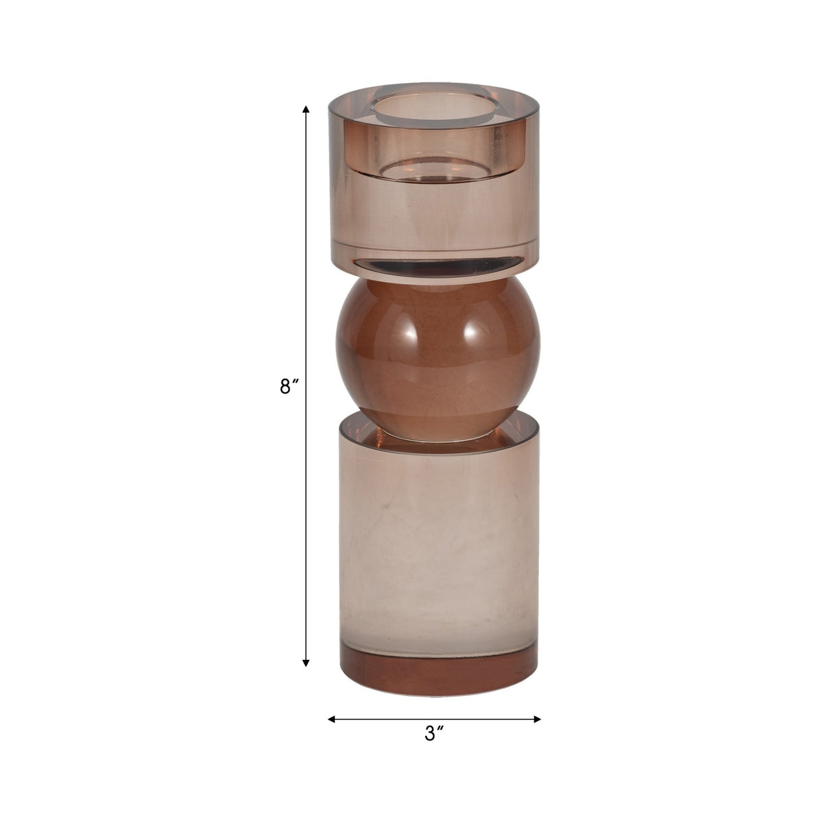 8" MARLA SMALL BRONZE CRYSTAL CANDLESTICK Table Decors| Sagebrook Home