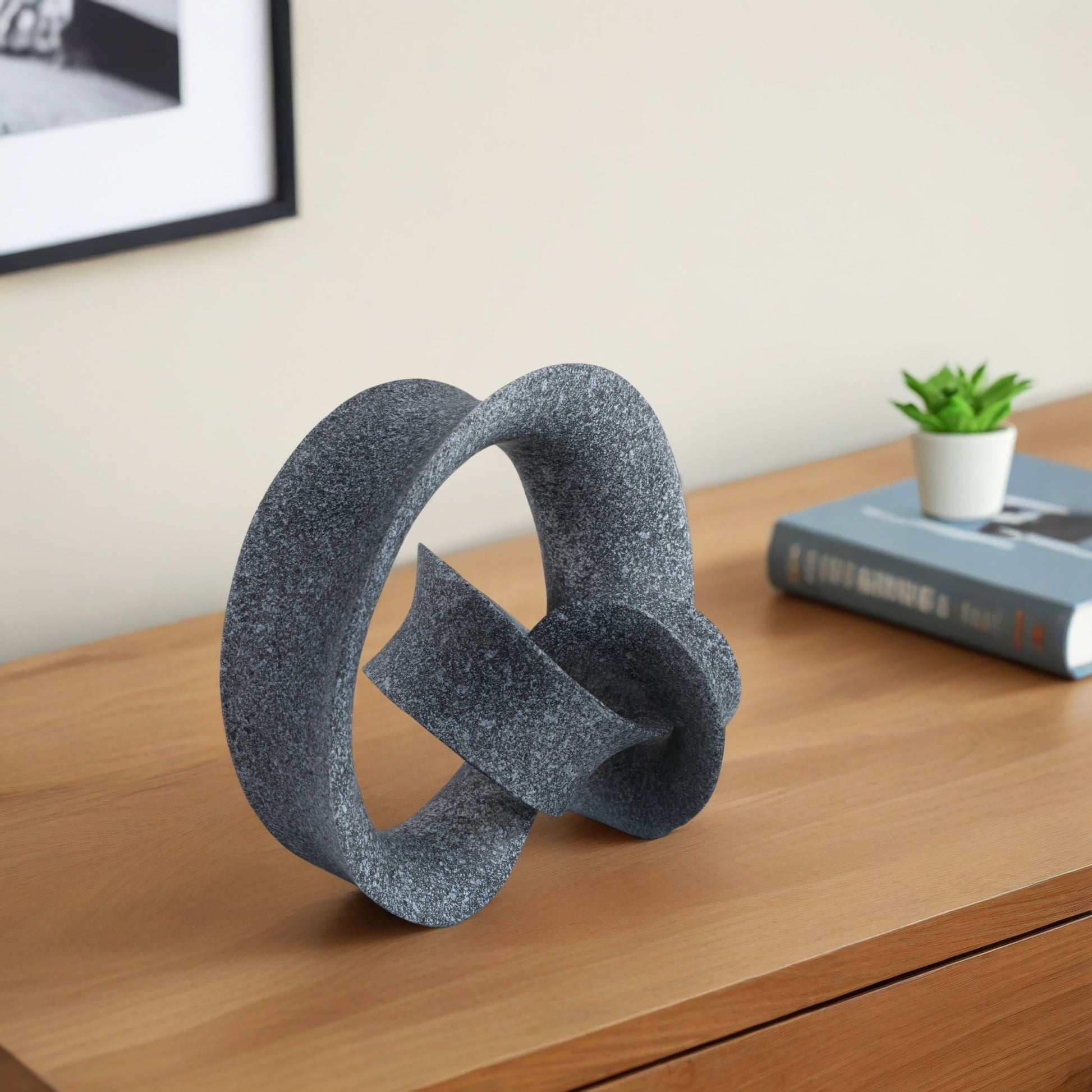 8" Menen Small Black Loop Statuary Table Decors| Sagebrook Home