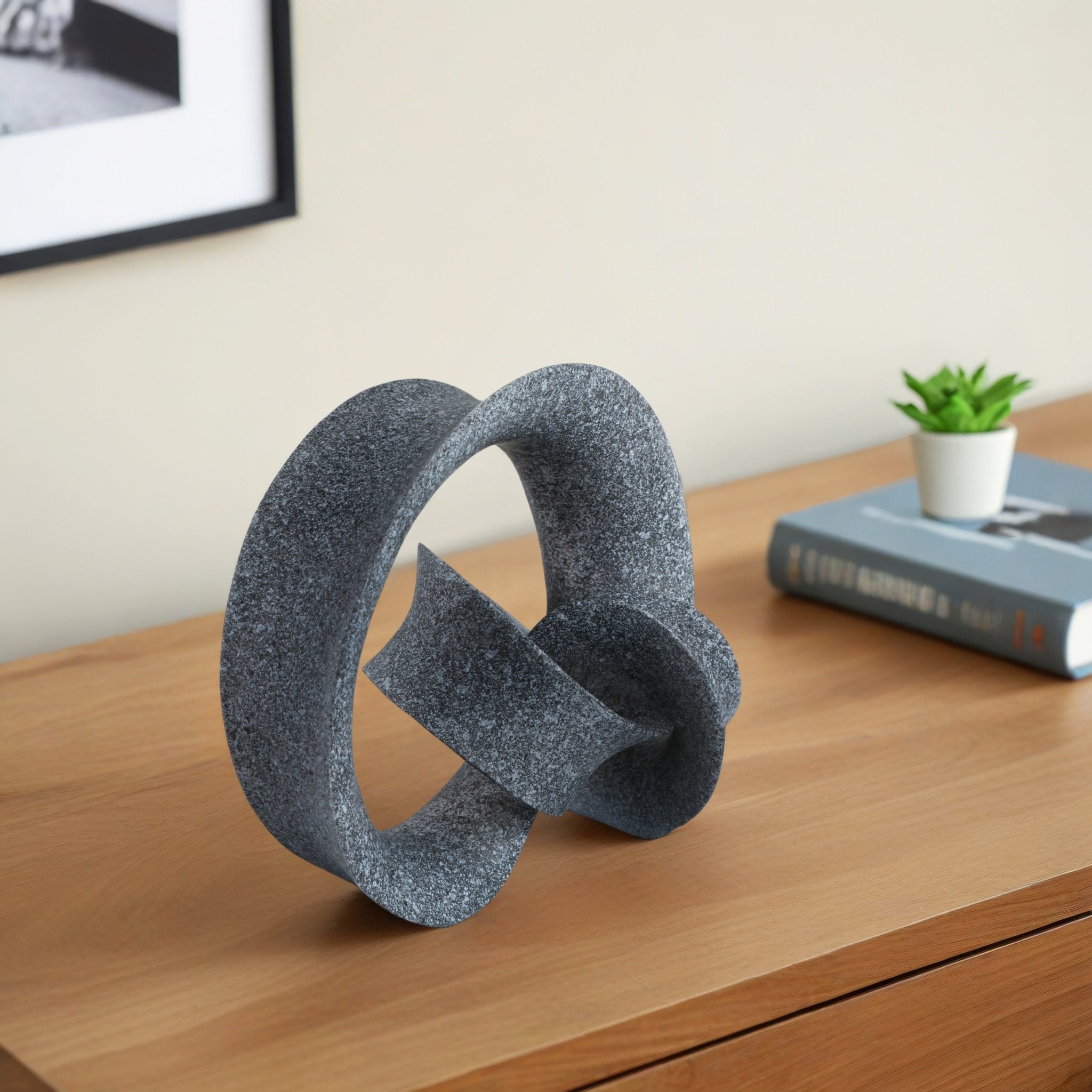 8" Menen Small Black Loop Statuary Table Decors| Sagebrook Home