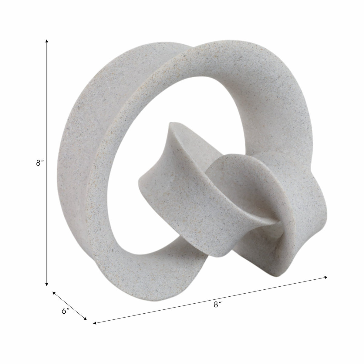 8" MENEN SMALL GREY LOOP STATUARY Table Decors| Sagebrook Home