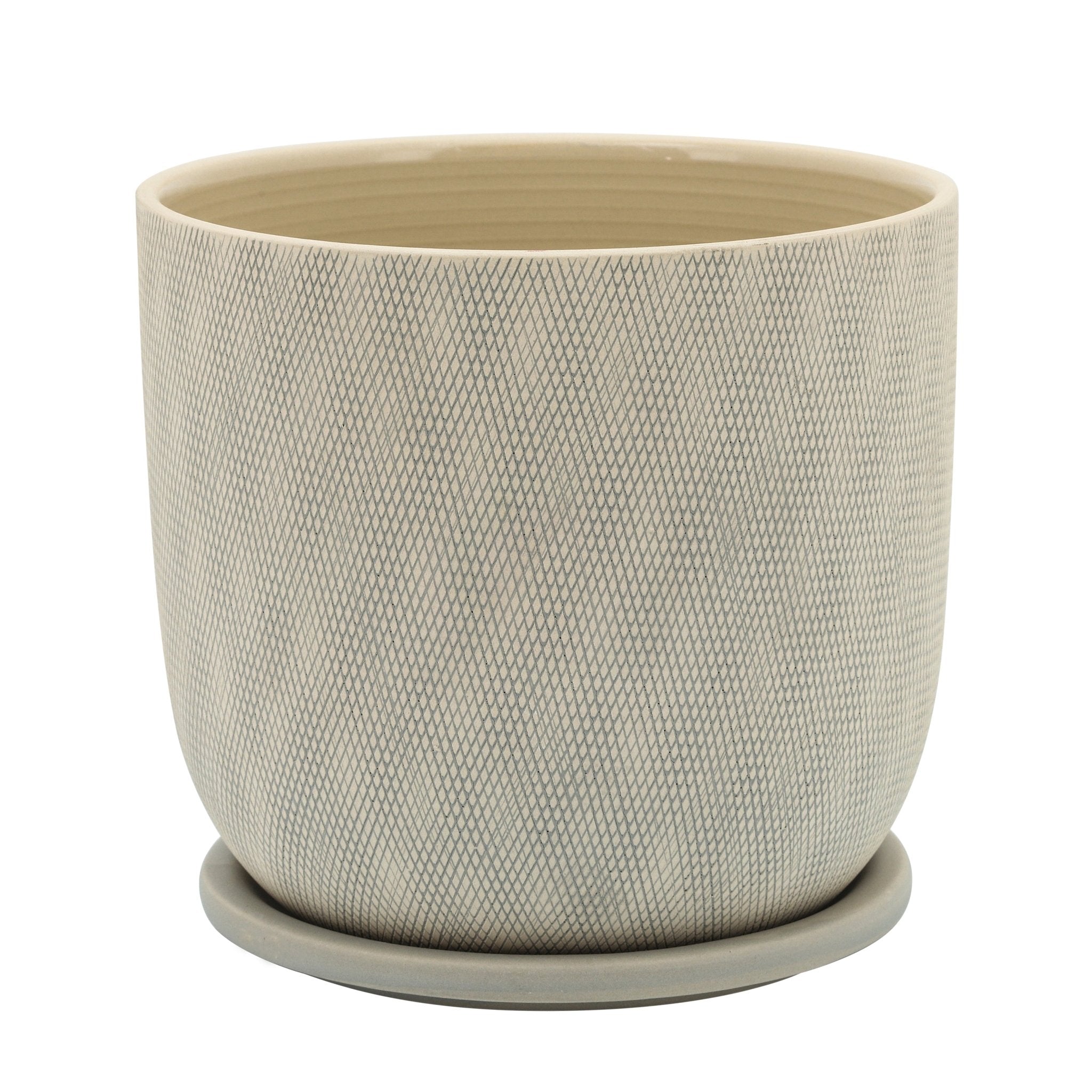 8" Mesh Planter W/ Saucer, Sage Outdoor Planters| Sagebrook Home