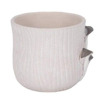 8" Mushroom Applique Planter, Grey - Al Rugaib Furniture