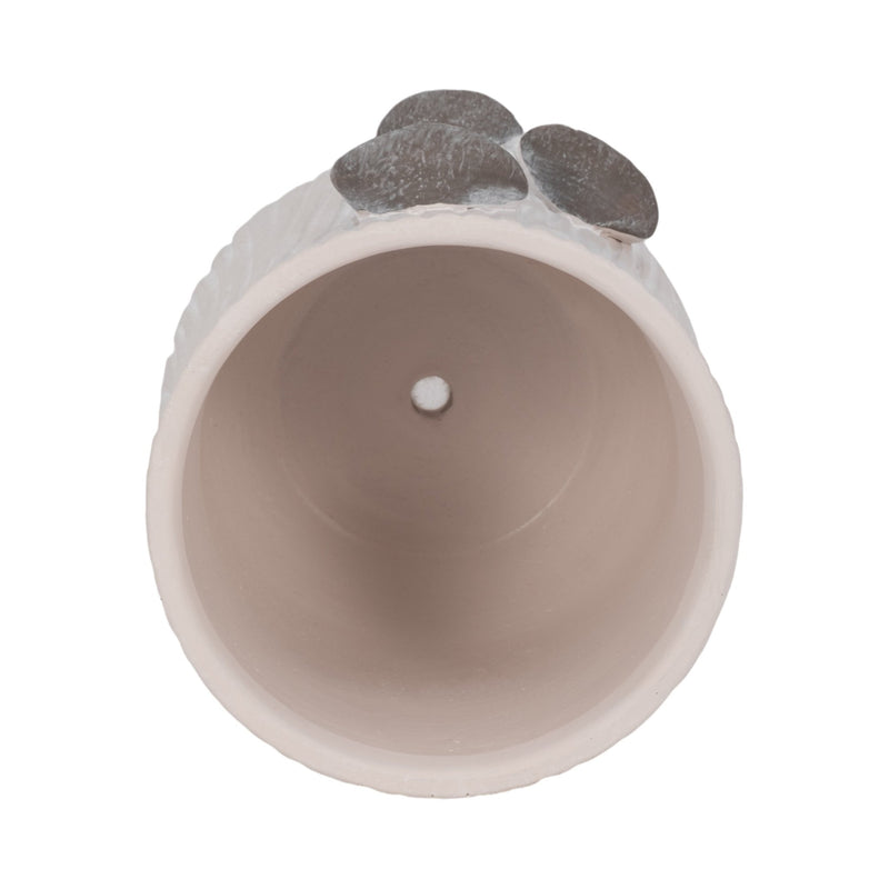 8" Mushroom Applique Planter, Grey - Al Rugaib Furniture