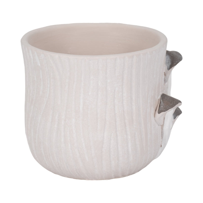 8" Mushroom Applique Planter, Grey - Al Rugaib Furniture