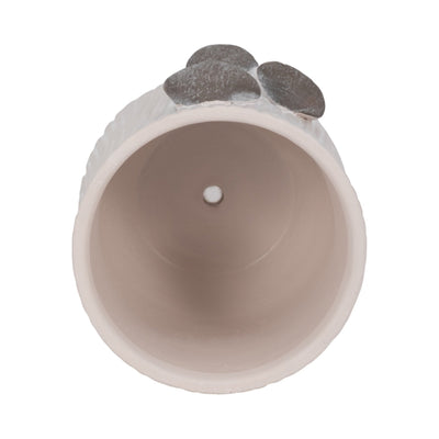 8" Mushroom Applique Planter, Grey - Al Rugaib Furniture