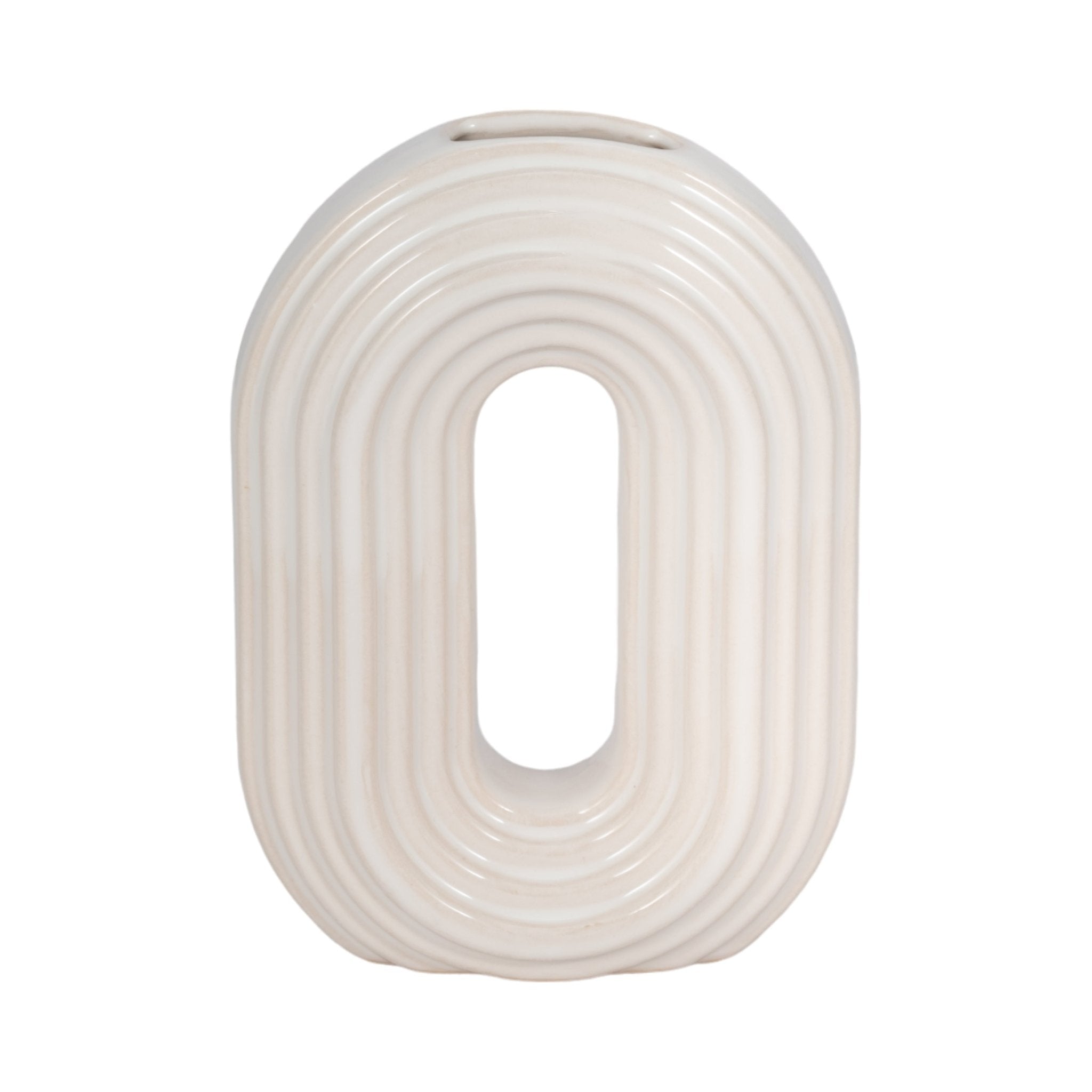 8" Oval Arch Vase, Ivory Vases and Jars| Sagebrook Home