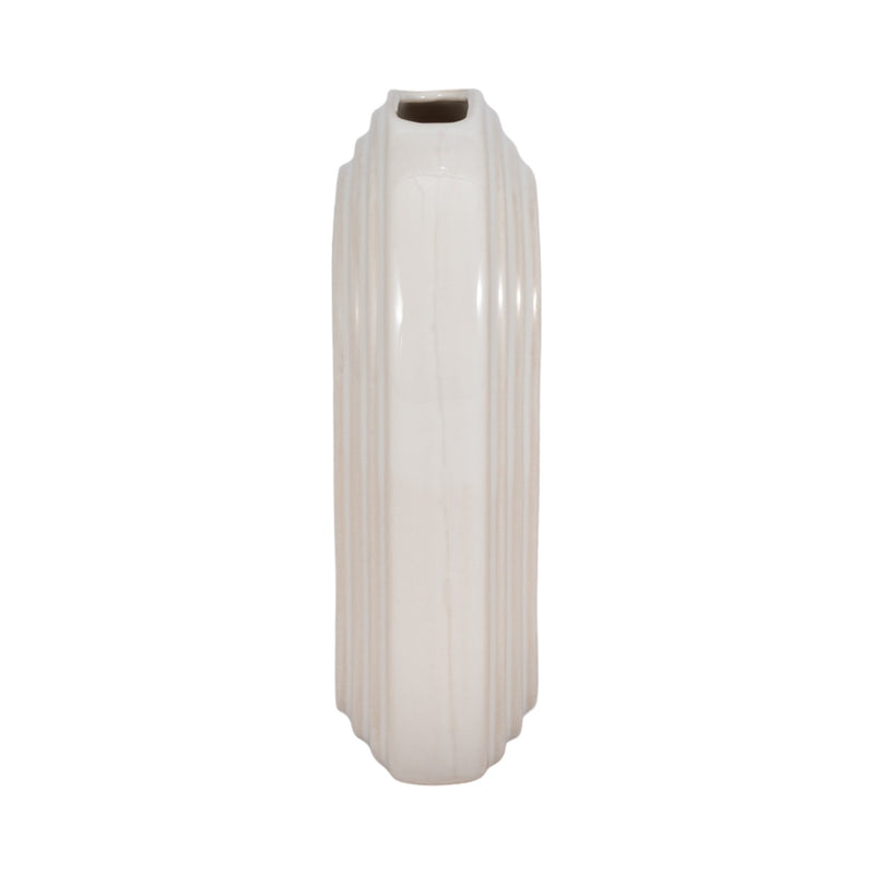 8" Oval Arch Vase, Ivory - Al Rugaib Furniture