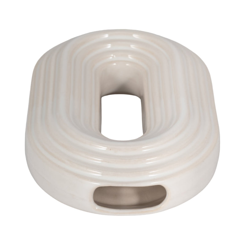 8" Oval Arch Vase, Ivory - Al Rugaib Furniture