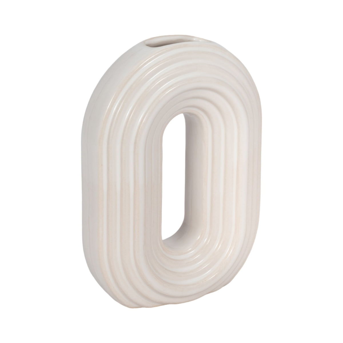 8" Oval Arch Vase, Ivory Vases and Jars| Sagebrook Home