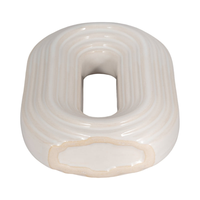 8" Oval Arch Vase, Ivory - Al Rugaib Furniture