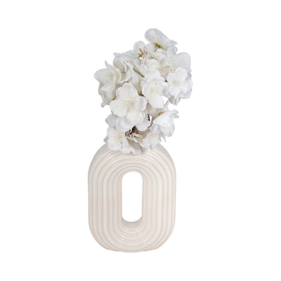 8" Oval Arch Vase, Ivory - Al Rugaib Furniture
