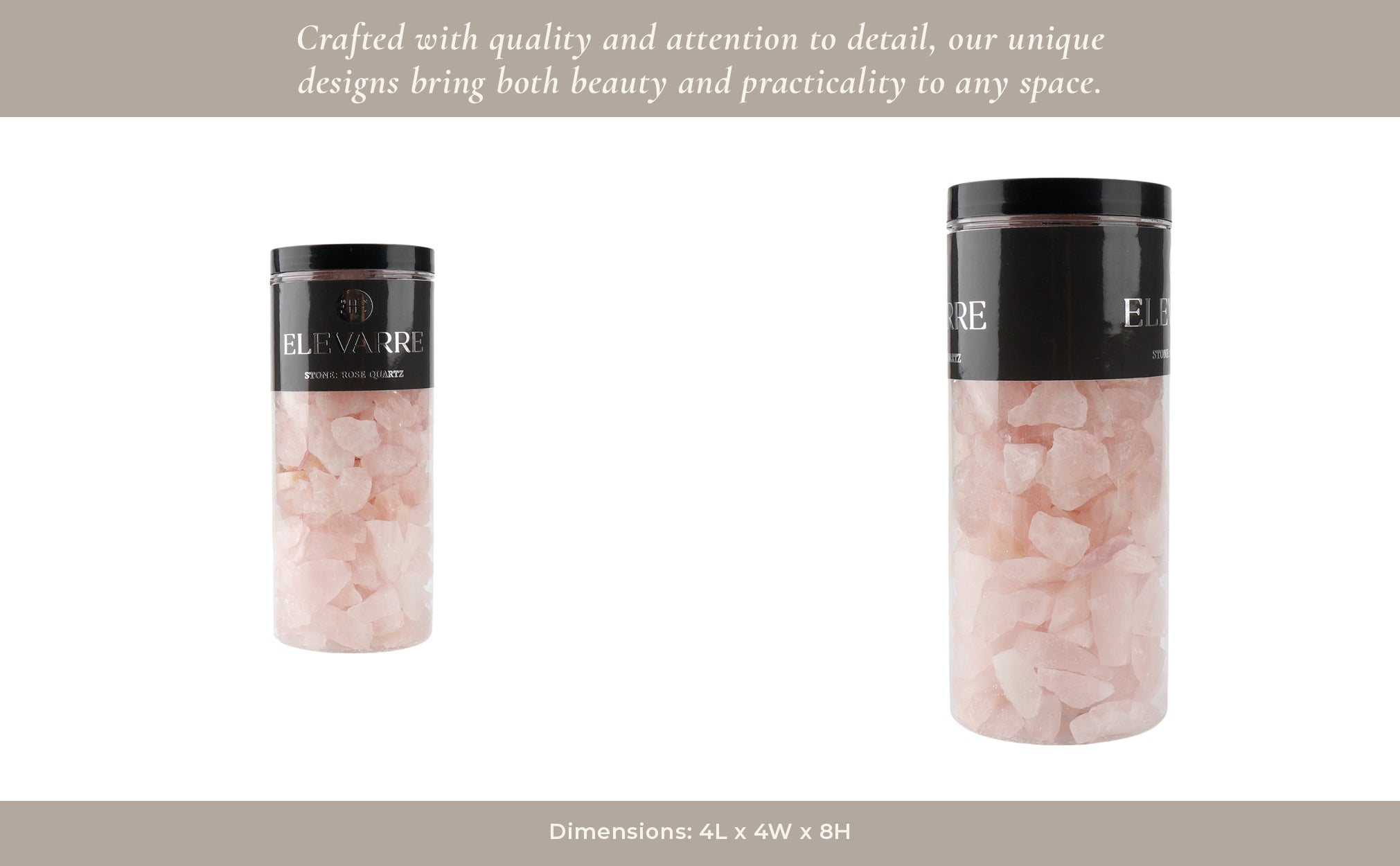 8" Rose Quartz Raw Stone Filler, Pink Table Decors| Sagebrook Home