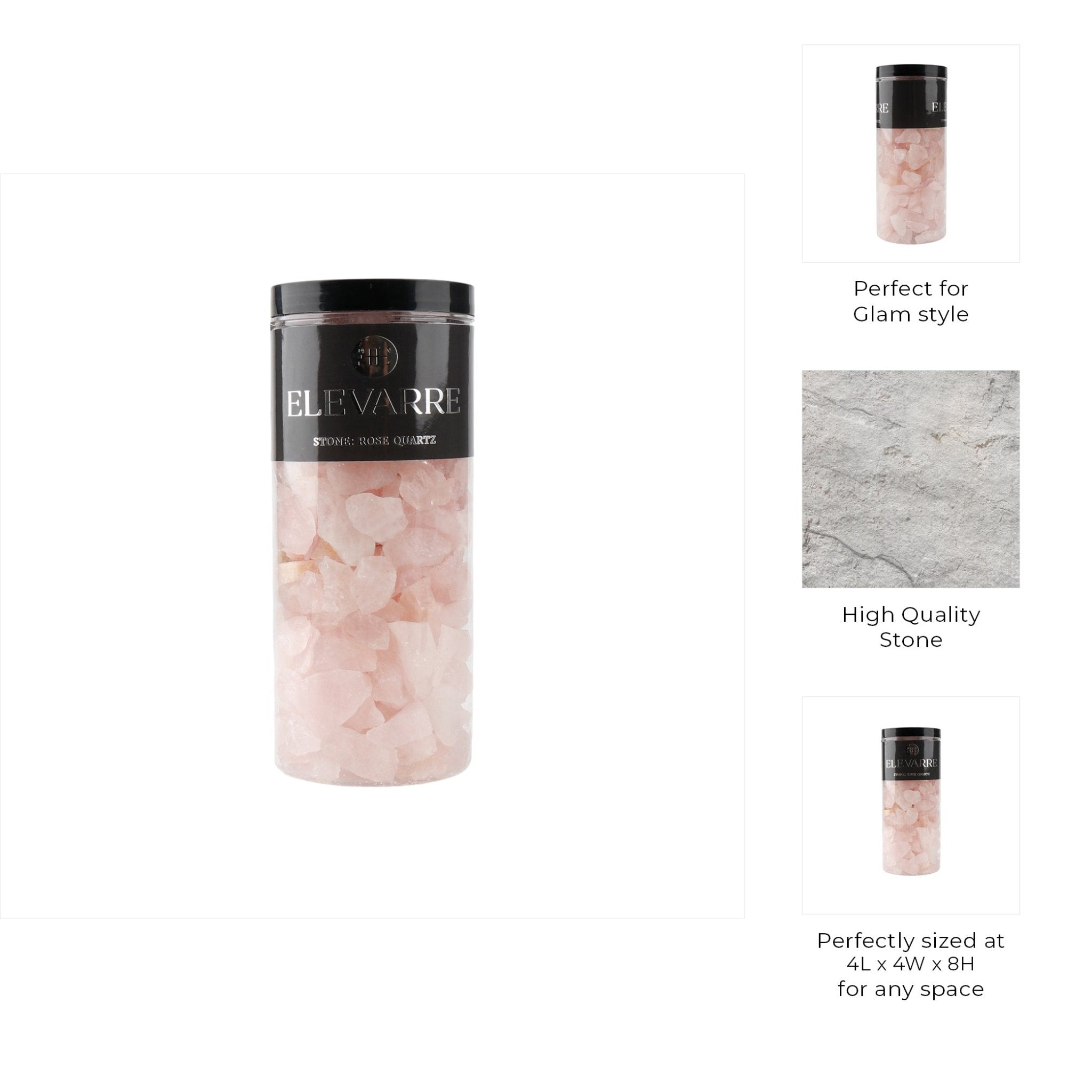 8" Rose Quartz Raw Stone Filler, Pink Table Decors| Sagebrook Home
