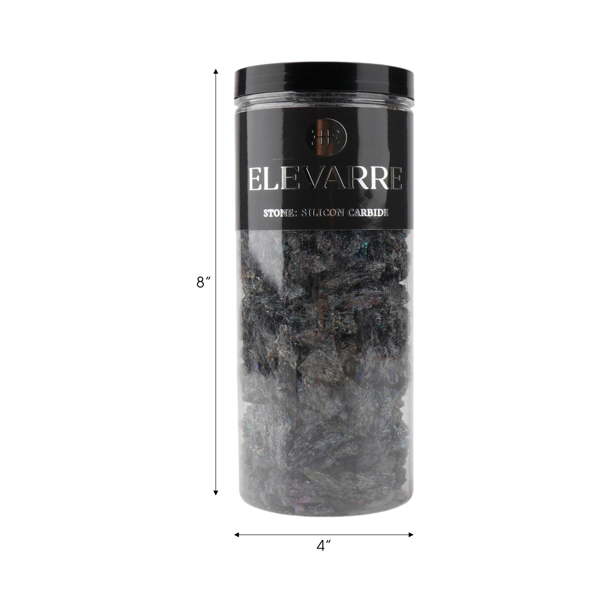 8" Silicon Carbide Raw Stone Filler, Black Table Decors| Sagebrook Home