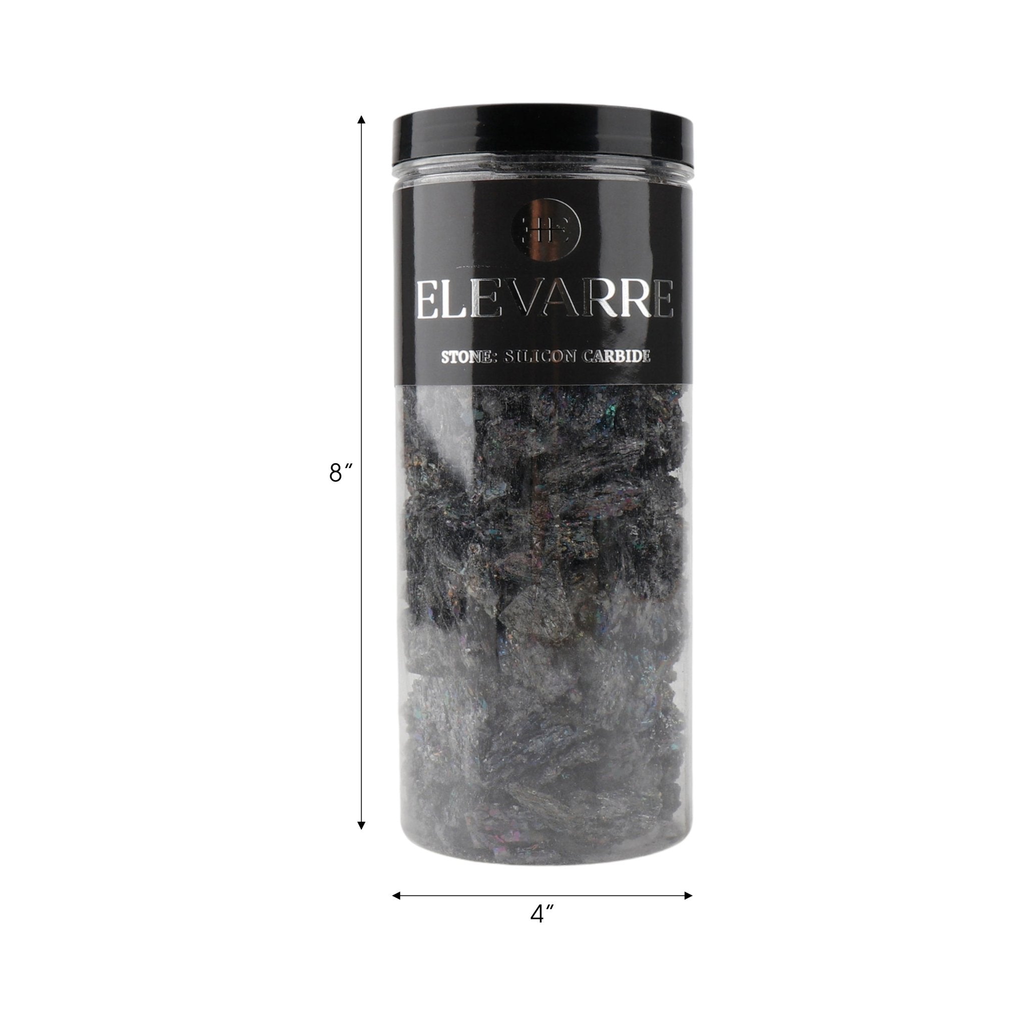 8" Silicon Carbide Raw Stone Filler, Black Table Decors| Sagebrook Home