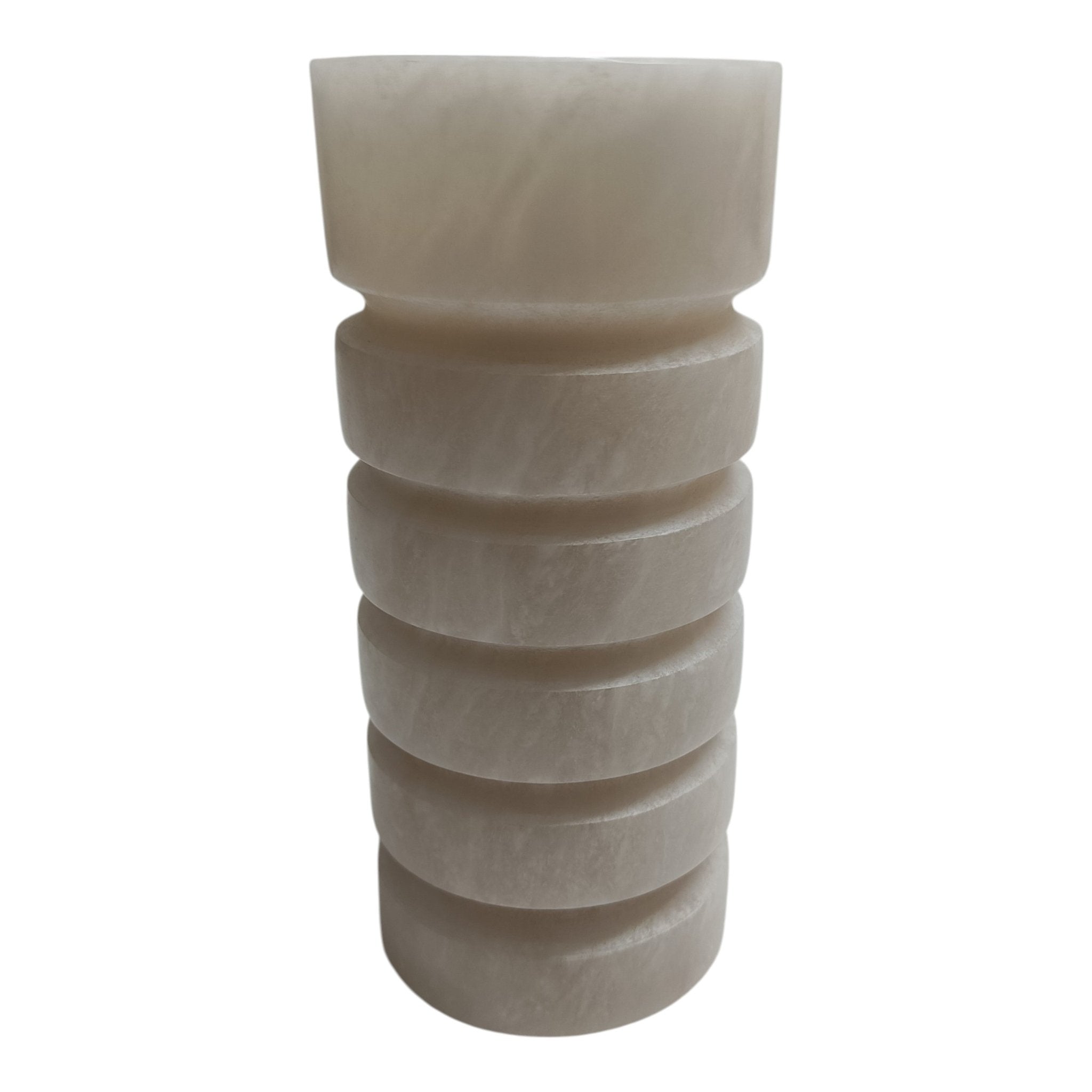 8" Solica Small Alibaster Candleholder Candle Holders| Sagebrook Home
