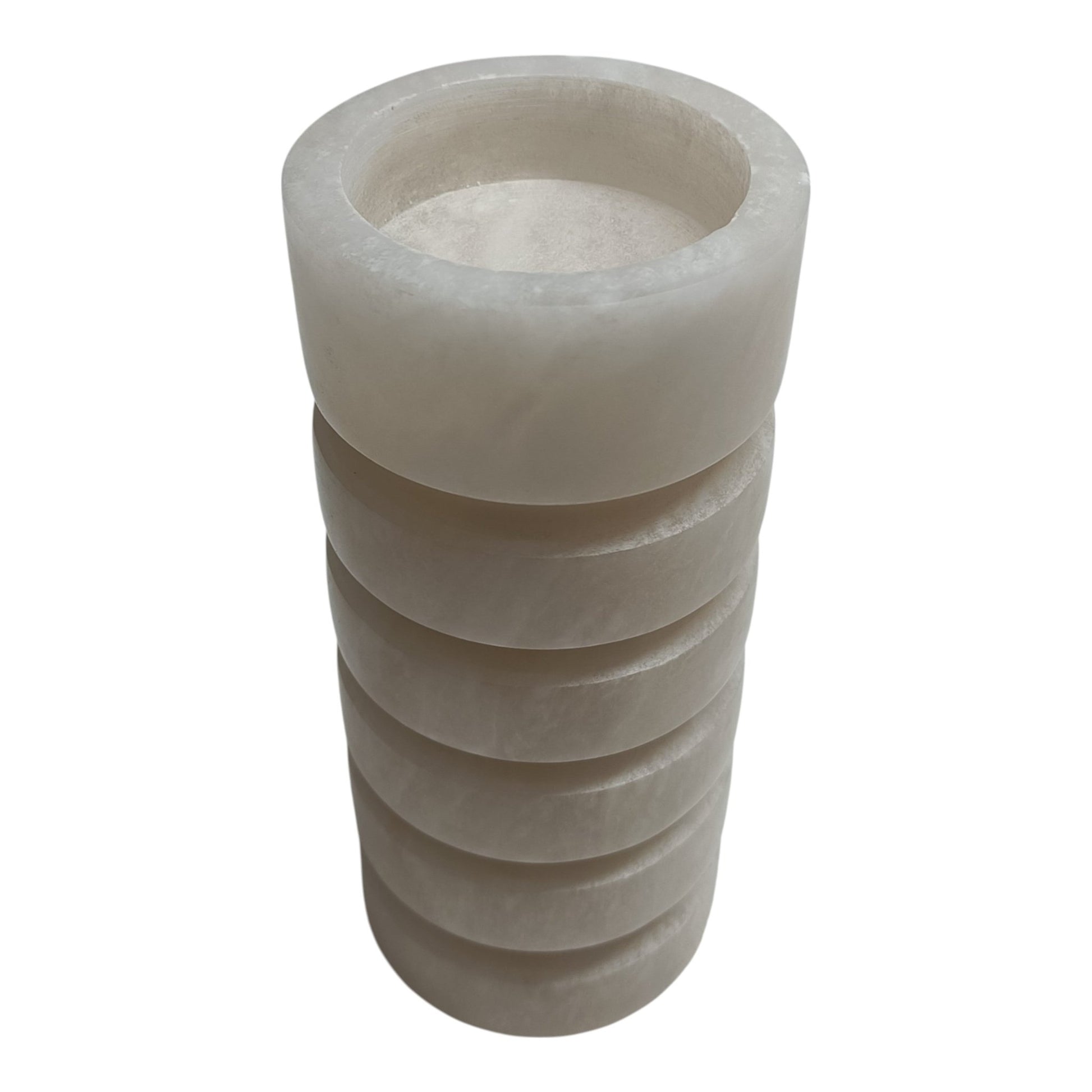 8" Solica Small Alibaster Candleholder Candle Holders| Sagebrook Home