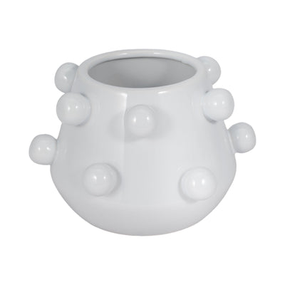 8" Tapered Bubble Planter, White - Al Rugaib Furniture