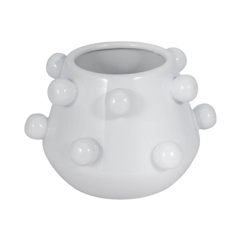 8" Tapered Bubble Planter, White - Al Rugaib Furniture