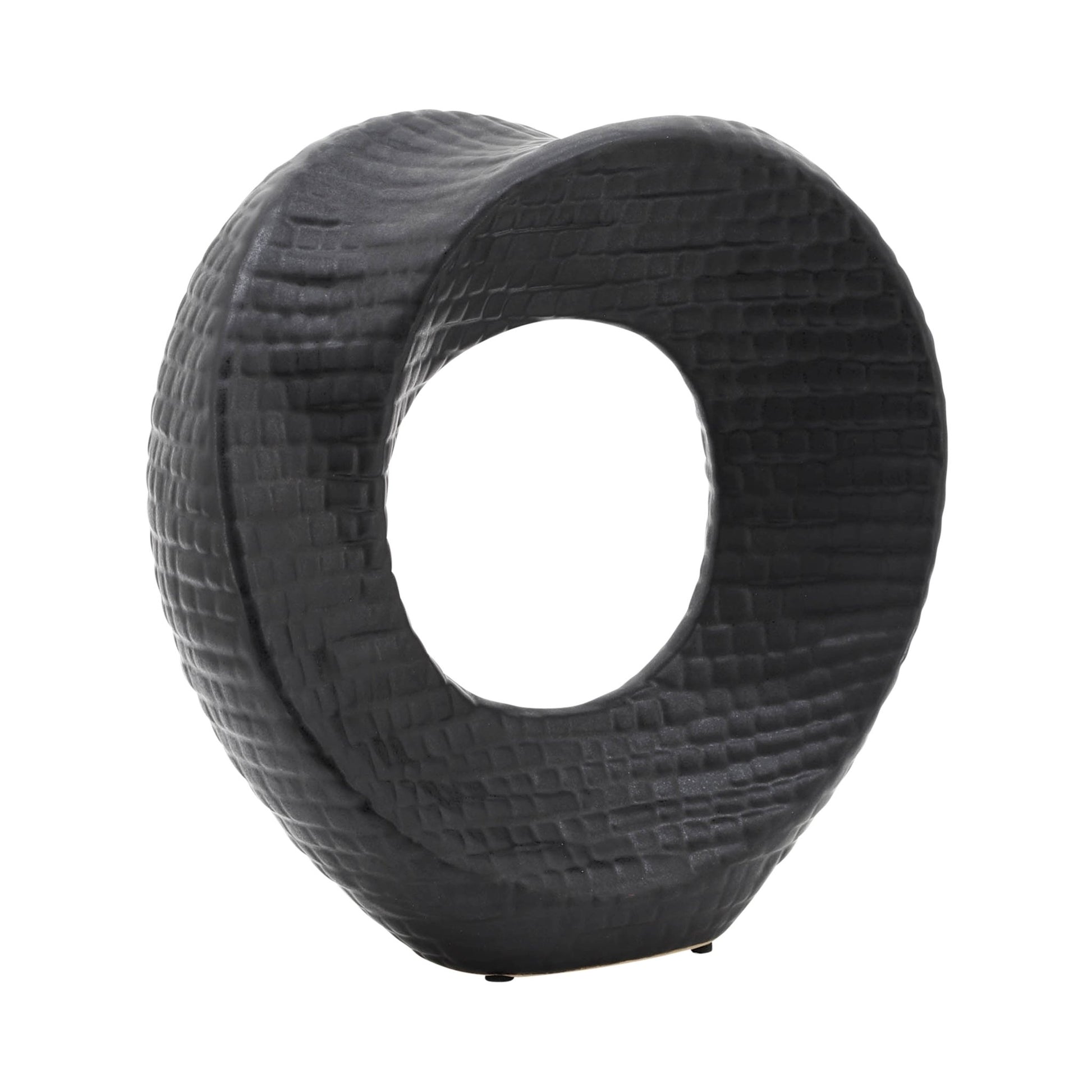 8" TEXTURED TABLE TOP DECO, BLACK Table Decors| Sagebrook Home