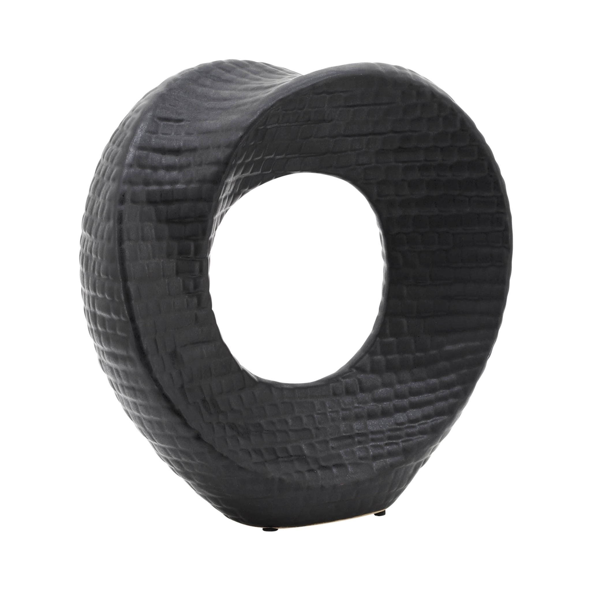 8" TEXTURED TABLE TOP DECO, BLACK Table Decors| Sagebrook Home