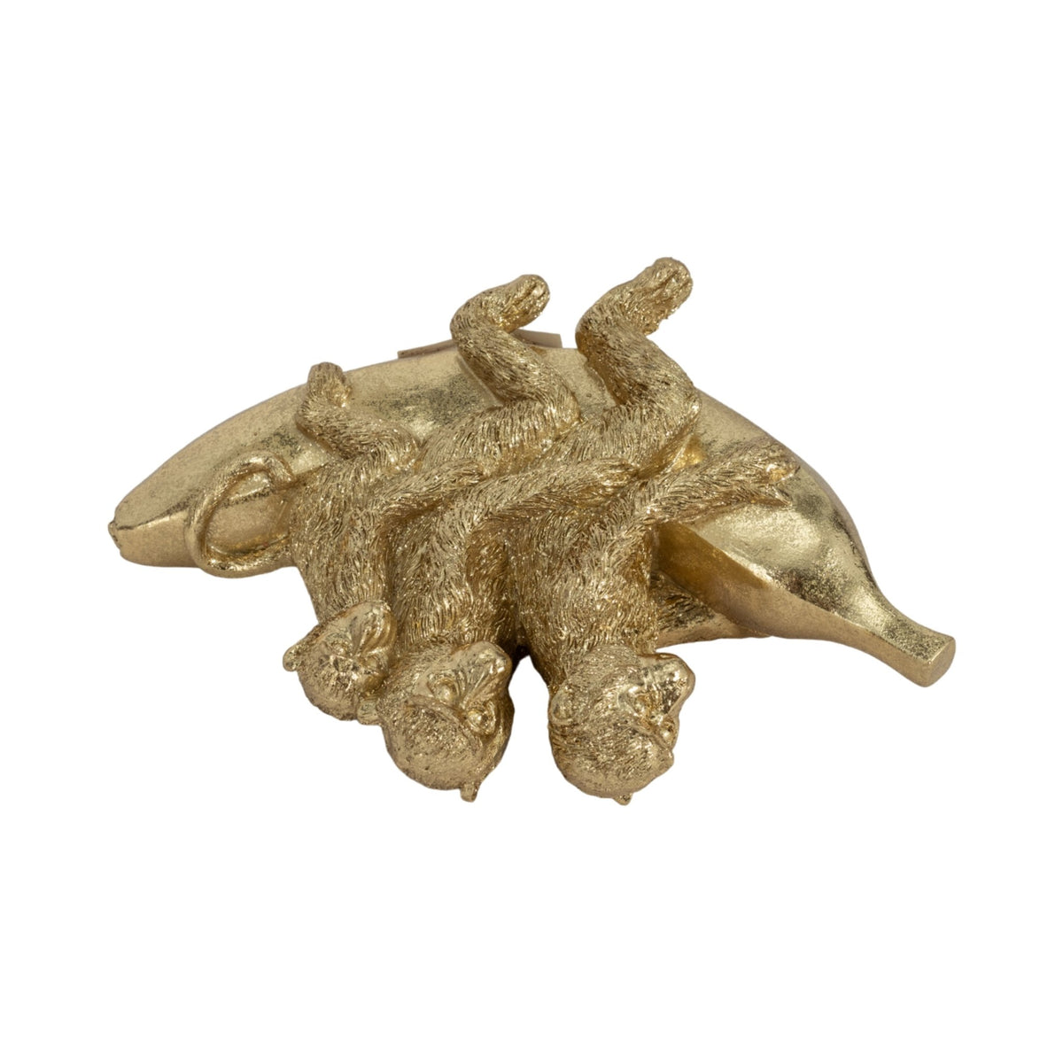 8" Three Monkeys On Banana, Gold Table Decors| Sagebrook Home