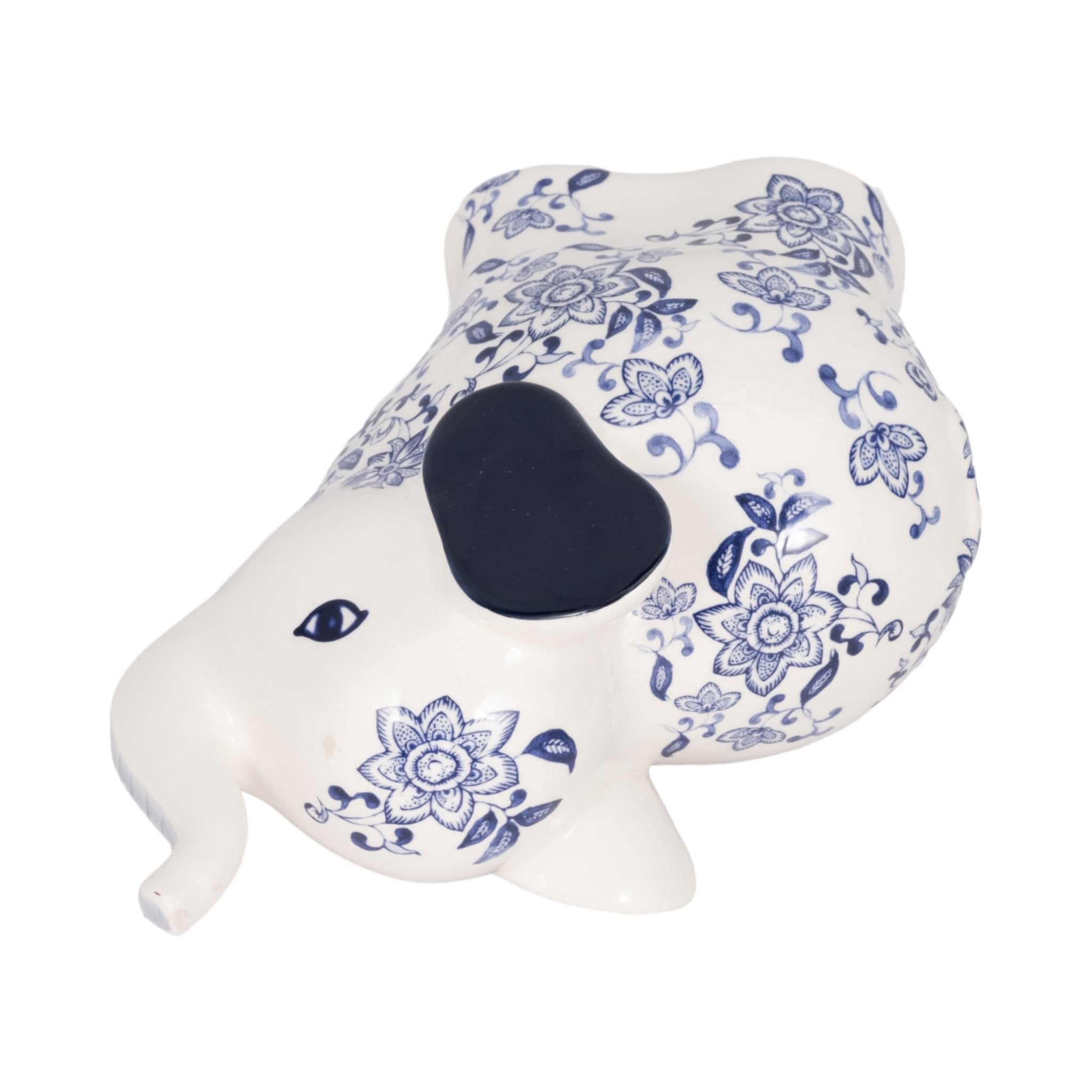 8" Trunk Up Chinoiserie Elephant, Blue/white Table Decors| Sagebrook Home