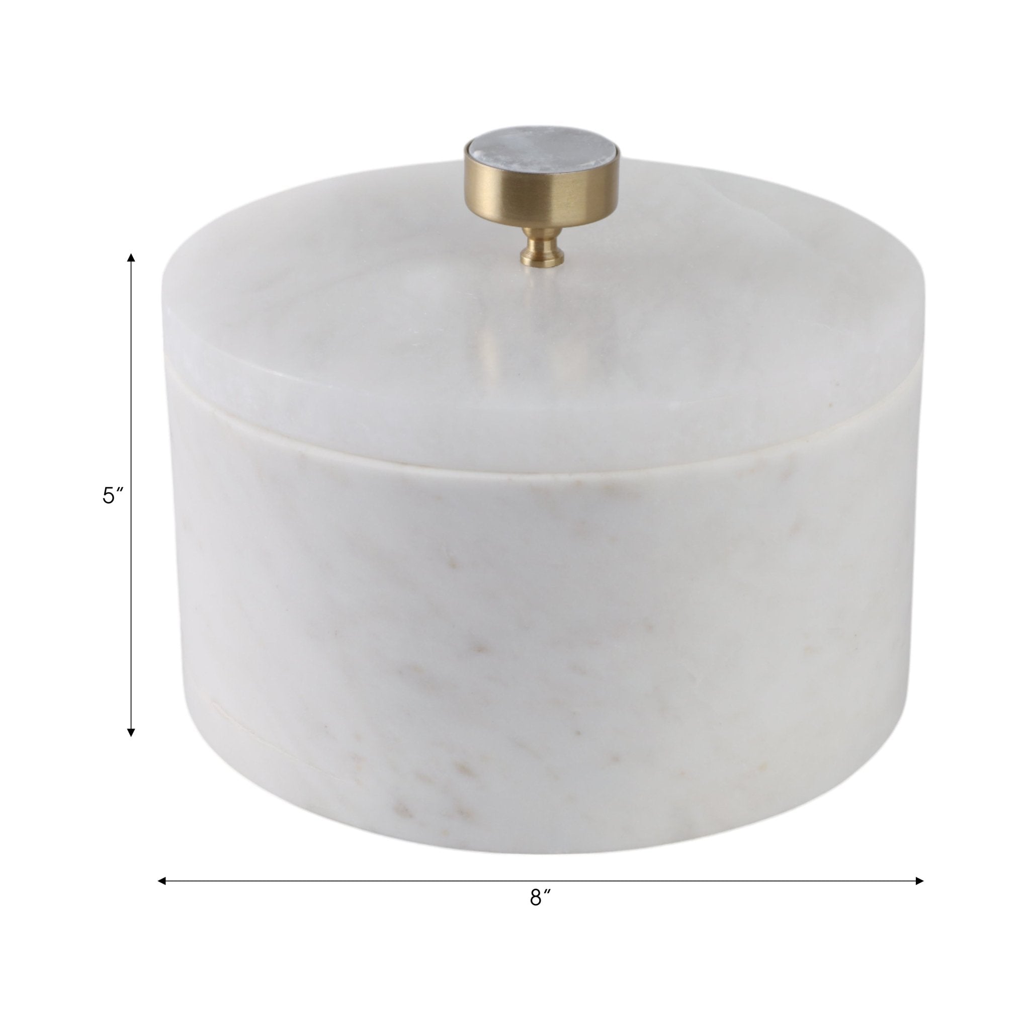 8" Vero Large Alabaster And Marble Box Table Decors| Sagebrook Home